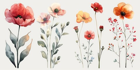 Delicate Floral Elements for Design Generative AI