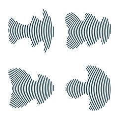 vector sound wave logo premium template bundle
