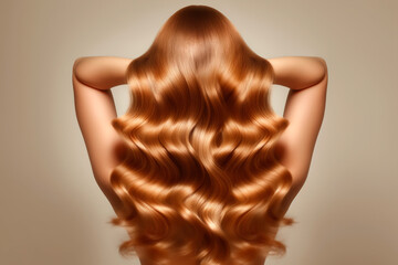Fototapeta premium Haircare, hair care, hair of a woman, Red Hair