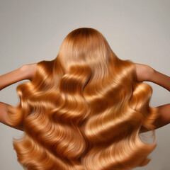 Fototapeta premium Haircare, hair care, hair of a woman, Red Hair