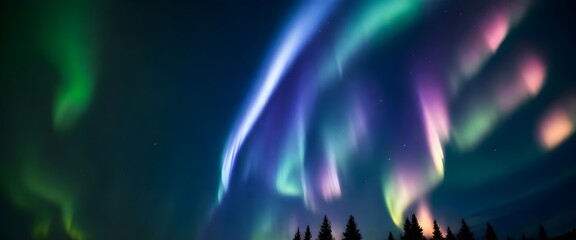 aurora borealis background create with ai