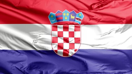 waving flag of croatia - Powered by Adobe