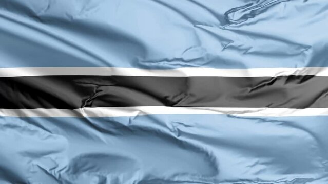 waving flag of botswana