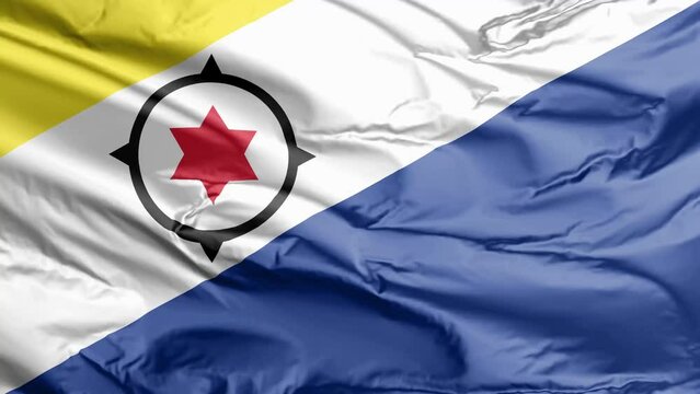 waving flag of bonaire