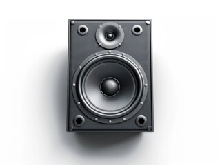 Obraz premium Isolated High-Frequency Tweeter Speaker for High Fidelity Audio Components in White Background