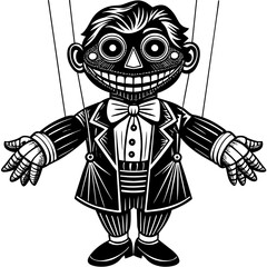 Puppet  vector silhouette 