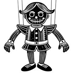 Puppet  vector silhouette 