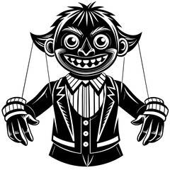 Puppet  vector silhouette 