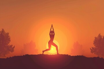 International Yoga Day background - generative ai