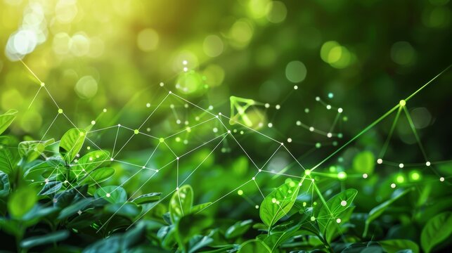 Scatter Plot Demonstrating Correlation Between Green Investments and Economic Growth, Highlighting the financial benefits of sustainability, close-up