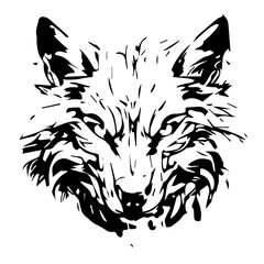 Fototapeta premium wolf head tattoo