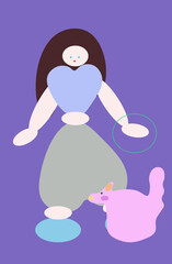 illustration of a girl