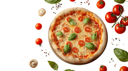 Lifestyle Oven Pizza on Beige Orange Table
