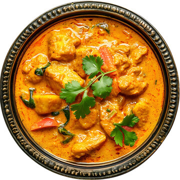 Realistic Curry on Vintage Dish
