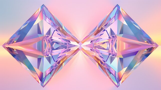 perfect purple gem crystals on pink background, luxury diamond abstract background