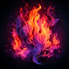Fototapeta premium Abstract colorful fire flames background