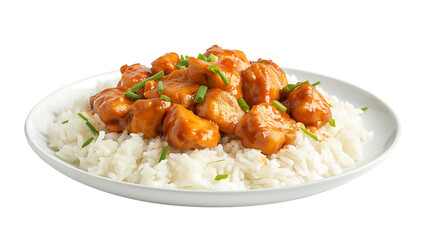 Chicken Rice Plate Low Angle Front View