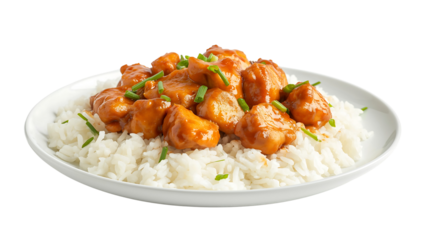 Chicken Rice Plate Low Angle Front View