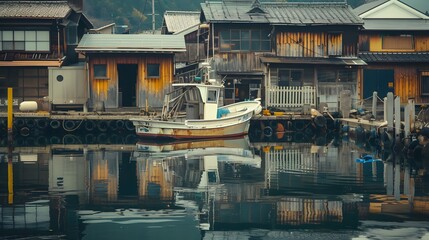 Fototapeta premium 停泊する漁船
