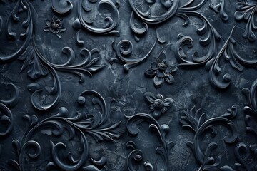 ornate patterns on dark mysterious texture elegant and enigmatic abstract background