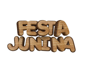 Selo S&atilde;o Jo&atilde;o Festa Junina 3d render
