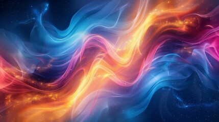 Multicolored Wave of Liquid