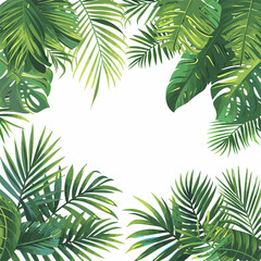 Fototapeta premium vector plant of the tropics on a white background. Generative AI