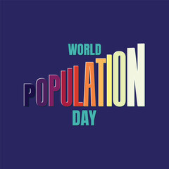 World Population Day colorful typography info-graphic concept. Population day poster, banner, template, flyer design. Population growth concept.