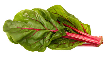 Nutrient-Rich Chard Leaves Isolated On Transparent Background PNG.