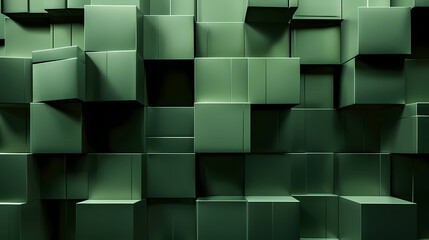 Contemporary Calm: Interlocking Green Geometry