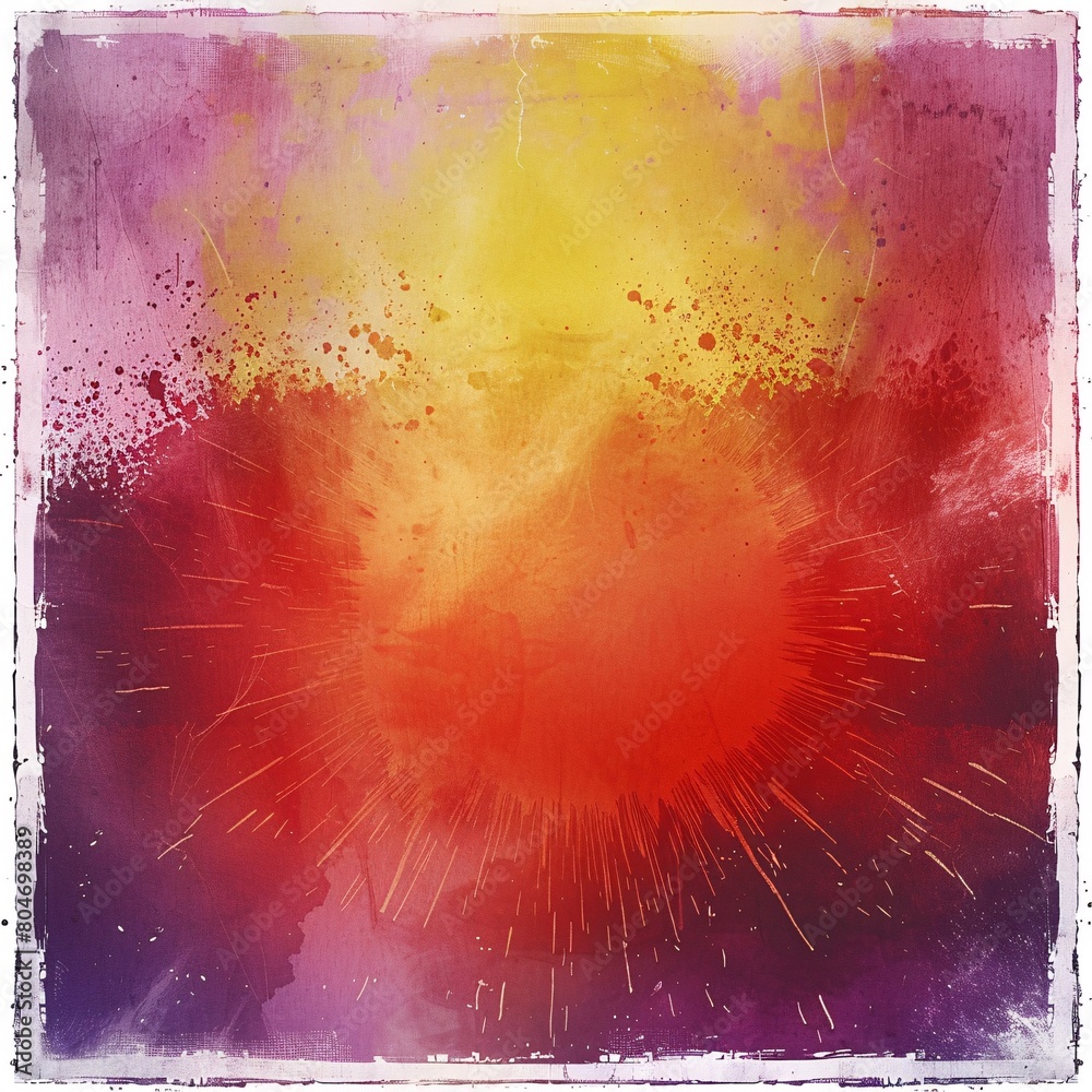 Wall mural abstract background with grunge texture and yellow color splashes