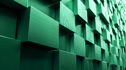 Contemporary Calm: Interlocking Green Geometry