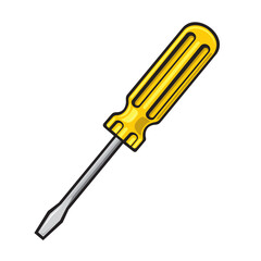 screwdriver vector art illustration design