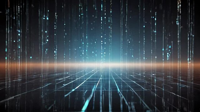Digital binary code matrix background