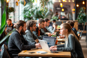 people working in a coworking 