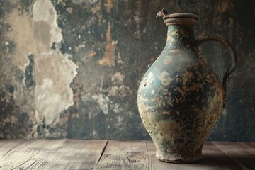 Invaluable Old amphora vase. Decorative vintage. Generate Ai