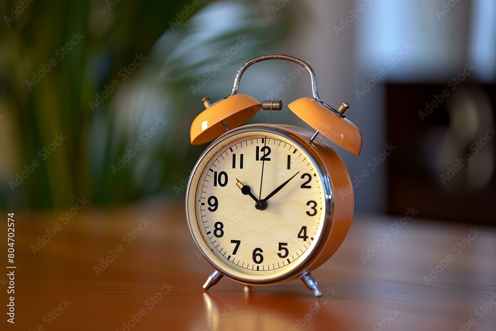 Poster precise analog flip clock. retro display. generate ai