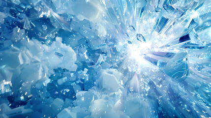 Fototapeta premium Energetic Convergence: Visualizing Transformation