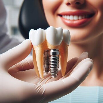 Precision in Dentistry A Close-Up of Dental Implant Components.