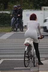 Woman riding a bike