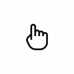 one finger up hand gesture icon