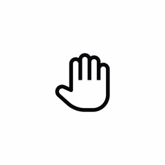 hand stop gesture no icon