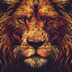 lion head illustration
