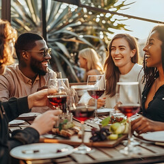 couple eating lunch in cafe