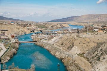 Fototapeta premium scenic Sulak river Canyon in Dagestan, Russia