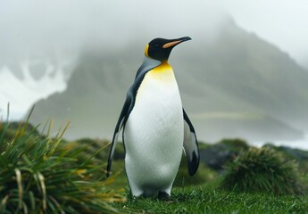 Fototapeta premium penguin standing in front of an endless landscape