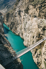 scenic Sulak river Canyon in Dagestan, Russia