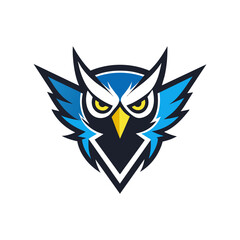 minimal abstract Owl thunder logo, simple, modern, logo ground style