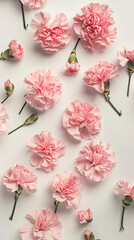 Pink Scattered Flowers Background