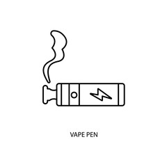 vape pen concept line icon. Simple element illustration. vape pen concept outline symbol design.